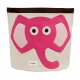 3 Sprouts Oppbevaringsbeholder Rund, Elefant/Pink