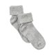 Minymo Ribbestrikkede Babysokker (2-pack), Light Grey Melange