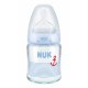 NUK First Choice+ Glassflaske 120ml med Silikon smokk, Bl
